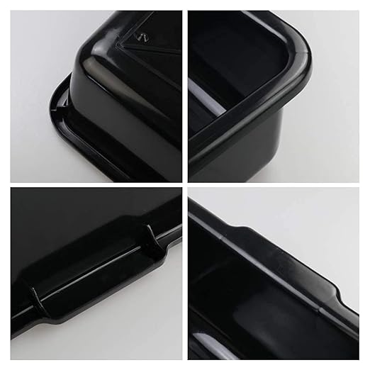 4-Pack Plastic Storage Bin, Bus Utility Tub, Heavy Duty Commercial Dishwashing Box for Restaurant Kitchen Organization and Storage, 24L, Black