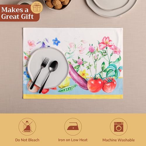 Maison d' Hermine Placemats Set of 4 Reusable 100% Cotton (13"x19")