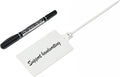 100 White Plastic Writable Shipping Tags - Large, Waterproof, Hanging Labels with One Permanent Marker Pen