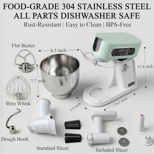 5.3 Qt 9-Speed Tilt-Head Stand Mixer, Multi-Function Electric Mixer