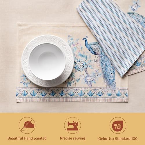 Maison d' Hermine Placemats Set of 4 Reusable 100% Combed Cotton (13"x19")