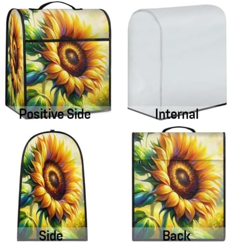 Sunflower Flower Kitchen Aid Cover Foldable Washable Stand Mixer Dust Cover