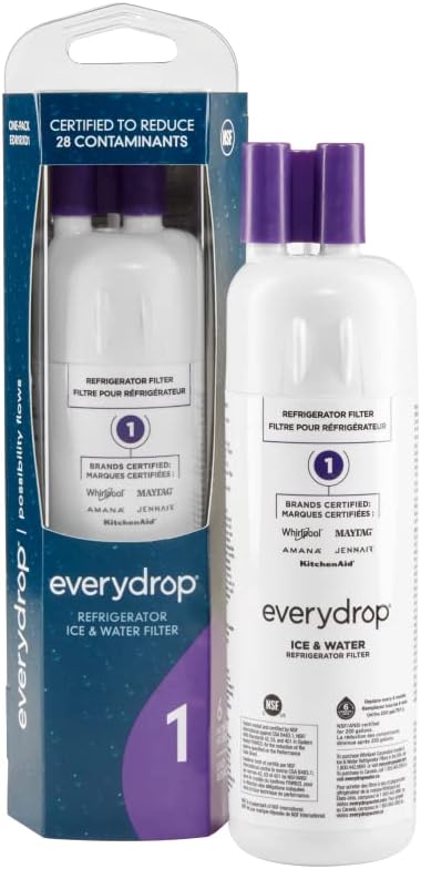 Everydrop by Whirlpool Ice and Water Refrigerator Filter 1, EDR1RXD1, Purple (Pack of 2)
