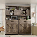 kepptory 69" Tall 63" Wide Extra Large Pantry Storage Cabinet, Brown