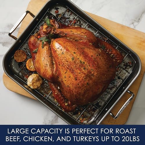 Rachael Ray Nonstick Roasting Pan with Rack