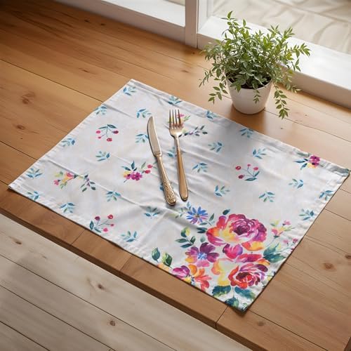 Maison d' Hermine Placemats Set of 4 Reusable 100% Cotton (13"x19")