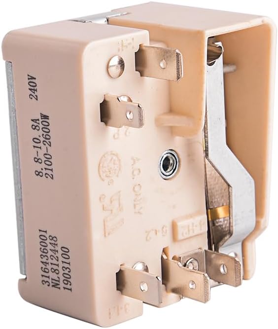 3149400 3148954 WP3149400 Range Surface Burner Control Switch, Compatible with Whirlpool 8-Inch Electric Range, Replacement Range Burner Infinite Control Switch