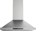 JOCO 36 Inch Wall Mount Range Hood, 900 CFM Stainless Steel Kitchen Chimney Vent Hood, Convertible for Ducted or Ductless Installation, 4-Speed Gesture/Touch/Remote Control P02-36G