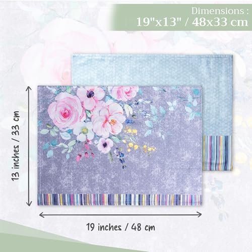 Maison d' Hermine Placemats Set of 4 Reusable 100% Cotton (13"x19")