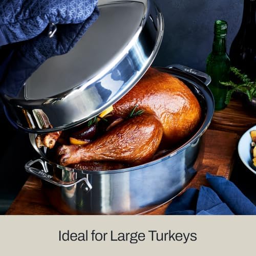 Alll-Clad Stainless Steel 15” Oval Roaster Pan with Rack and Lid