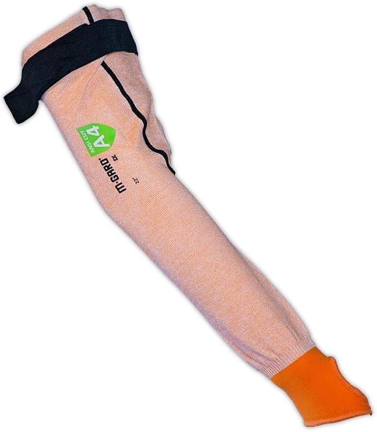 MAGID M-GARD DX Technology ANSI A4 Cut-Resistant Arm Sleeve with Thumb Slot, 24 Pair, 22” Length, Orange