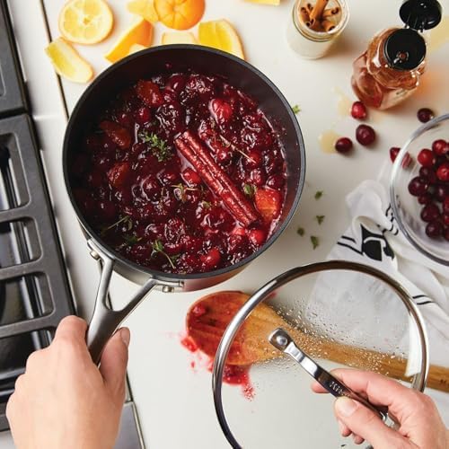 KitchenAid Hard-Anodized Induction Sauce Pan with Lid, 2-Quart Saucepan