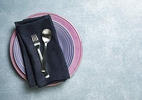 Solino Home 100% Pure Linen Dinner Napkins Navy, Fete 20 x 20 in, Set of 6