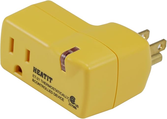 HEATIT ET-21 4-Piece Set Freeze Thermostatically Controlled Outlet On at 38F /Off at 50F