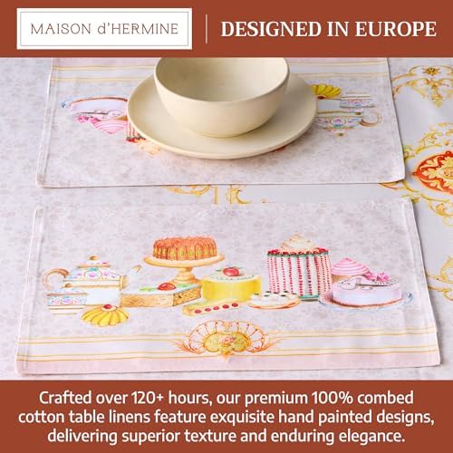 Maison d' Hermine Placemats Set of 4 Reusable 100% Combed Cotton (13"x19")