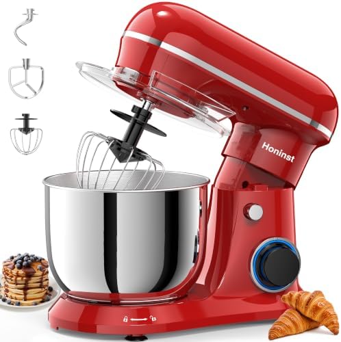 Honinst 4QT Electric Stand Mixer, 10-Speed Tilt-Head Compact Kitchen Mixer