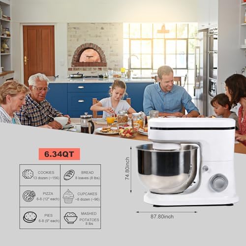 3-in-1 Stand Mixer with Meat Grinder Juicer for Kitchen
