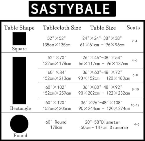 SASTYBALE Brick Red Fall Jacquard Damask Rectangle Tablecloth 60 x 102 Inch