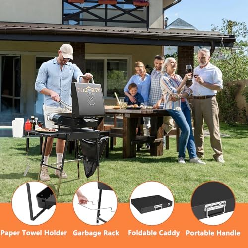 Outdoor Portable Grill Table, Blackstone Griddle Stand, Folding BBQ Table