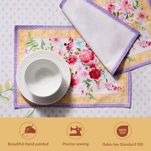 Maison d' Hermine Placemats Set of 4 Reusable 100% Combed Cotton (13"x19")
