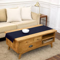 Solino Home 100% Pure Linen Dining Table Runner Navy Woven, Fete 14 x 60 in