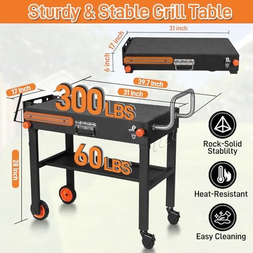 Outdoor Grill Table for Blackstone Griddle 17/22 inch