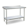 Stainless Steel Table for Prep & Work 24 x 48 inches,4ft,Heavy Duty Metal Table with Backsplash for Commercial Kitchen, Restaurant, Home, Hotel, Laundry Room,Garage, Workshops