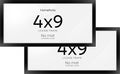 Homeforia 4x9 Business License Frame Black, High End Metal 4 x 9 Certificate Frames with Real Glass, 9x4 Document Frames for Wall or Tabletop, 4 by 9 Picture Frames, Tempered Glass, Wall Kit, Set of 2