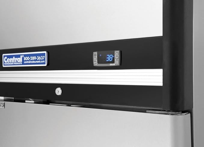 Commercial One Door Reach-In Refrigerator, Stainless Steel Exterior and Interior, Top Mount Compressor, 23 Cubic Ft, 27" Wide Refrigerator for Restaurants, 120V