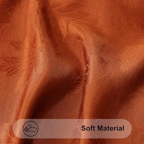 Smiry 60x84 Inch Thanksgiving Jacquard Oval Table Cloth for Fall & Harvest