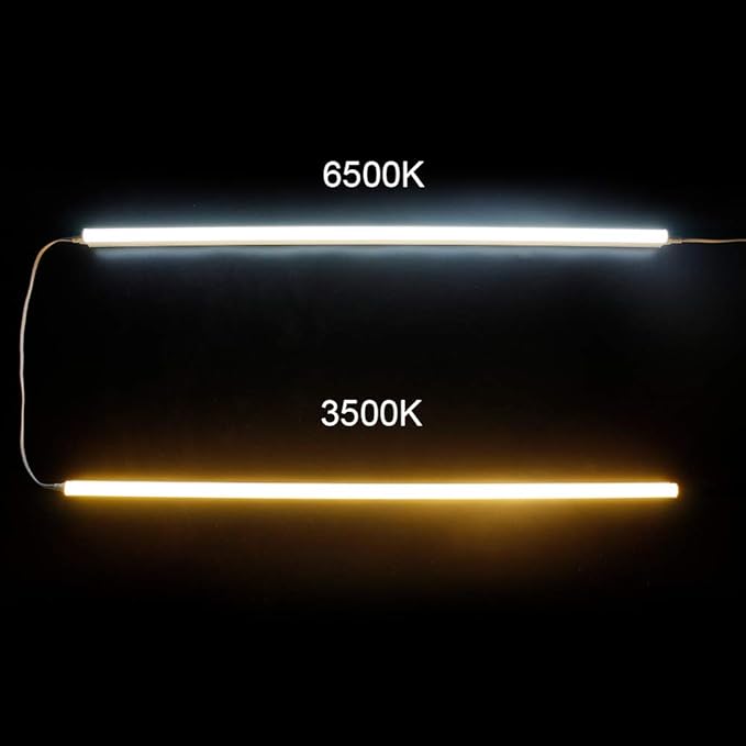 LightingWill T5 Integrated Fixture 4FT, Warm White 3000-3500K, 20W, Linkable LED Shop Light, LED Ceiling and Under Cabinet Light, Corded Electric with Built-in ON/Off Switch, 4 Pack
