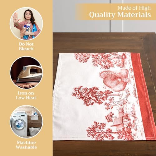 Maison d' Hermine Placemats Set of 4 Reusable 100% Cotton (13"x19")