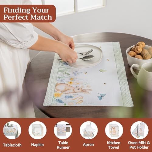 Maison d' Hermine Placemats Set of 4 Reusable 100% Cotton (13"x19")
