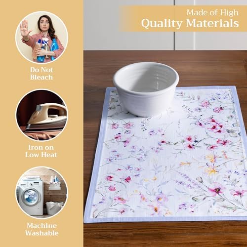 Maison d' Hermine Placemats Set of 4 Reusable 100% Cotton (13"x19")