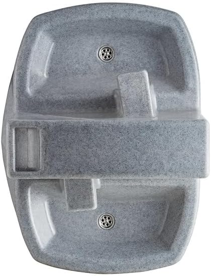 Mobile Hand Wash Station, Double Sink, 26.4 Gallon Fresh Water Tank, Gray, Foot Pump Operation