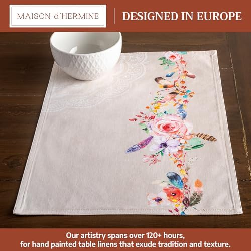 Maison d' Hermine Placemats Set of 4 Reusable 100% Cotton (13"x19")