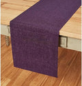 Solino Home 100% Pure Linen Table Runner Grape Woven, Athena 14 x 72 in