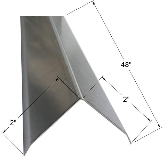 Brushed 304 Stainless Steel Corner Guards, 48" Wall Protectors, 20ga & 16ga, Available in 1/2" to 4", Multi-Pack Options (1, 2, 5, or 10) (2, 2 x 2, 20ga, with Hug Edges)