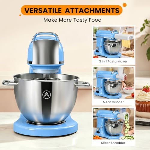 ZACME 8.4QT Commercial Stand Mixer 800W with Aluminum Die Casting Meets the Standard of NSF/ANSI 8-2023, Mixers Kitchen Electric Stand Mixer with Stainless Steel 8L Bowl, Dough Hook, Whisk and Beater