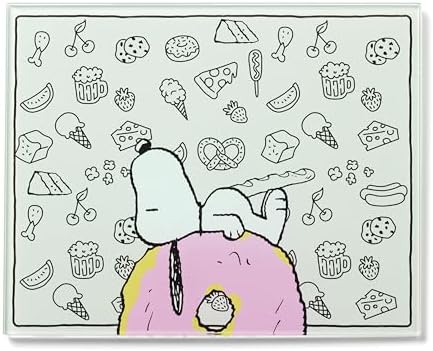 Lenox Chef Snoopy Large Glass Cutting Board by Lenox