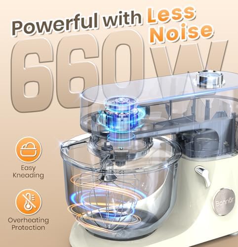 Stand Mixer 6QT Kitchen Mixer with LED Smart Touchscreen,11‑Speed Tilt‑Head Mixer w/Timer,4 Presets,Stainless Bowl,Dough Hook,Whisk,Beater & Ice Cream Maker Attachment (Green,6Qt)