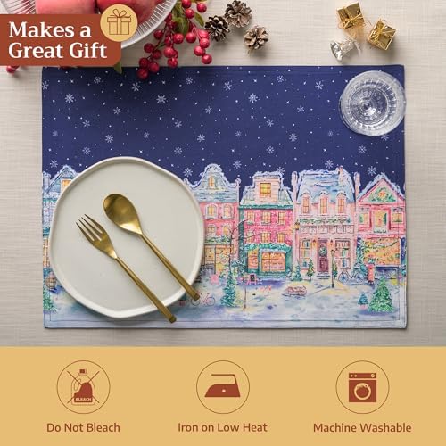 Maison d' Hermine Placemats Set of 4 Reusable 100% Cotton (13"x19")