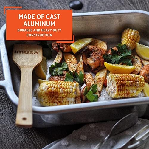 IMUSA 13.5x10in H. Cajun Cast Aluminum Roaster/Baking pan