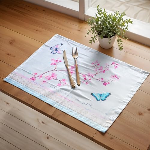 Maison d' Hermine Placemats Set of 4 Reusable 100% Cotton (13"x19")