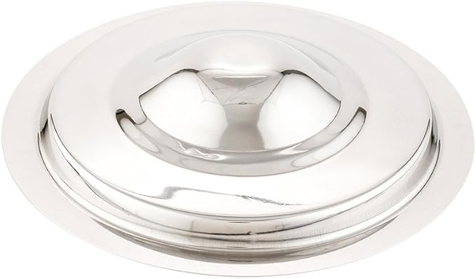 Restaurantware LID ONLY: Met Lux Lid For 2 Quart Bain Marie 1 Stainless Steel Lid For Bain Marie Pot - Built-In Handle Pot Sold Separately
