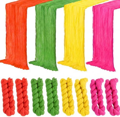 8 Pcs Hawaiian Cheesecloth Table Runner 118"