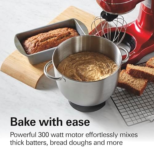 Hamilton Beach 4 Qt Electric Stand Mixer With 7 Speeds, Easy-Carry Handle