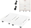 Furniture Dolly,Moving Dolly 4 Wheels Heavy Duty,16in-11in 500lbs Capacity,Furniture Movers Dollys with Wheels,4 Wheels Small Flat Dolly Cart, 2 Pack, White