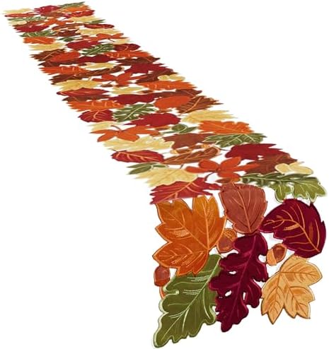 Simplebrand Harvest Fall Table Runner 108 Inches Long for Thanksgiving