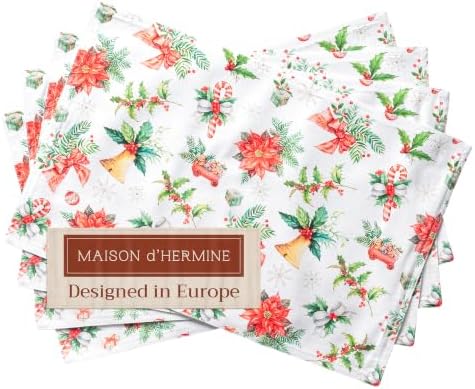 Maison d' Hermine Placemats Set of 4 Reusable 100% Cotton (13"x19")